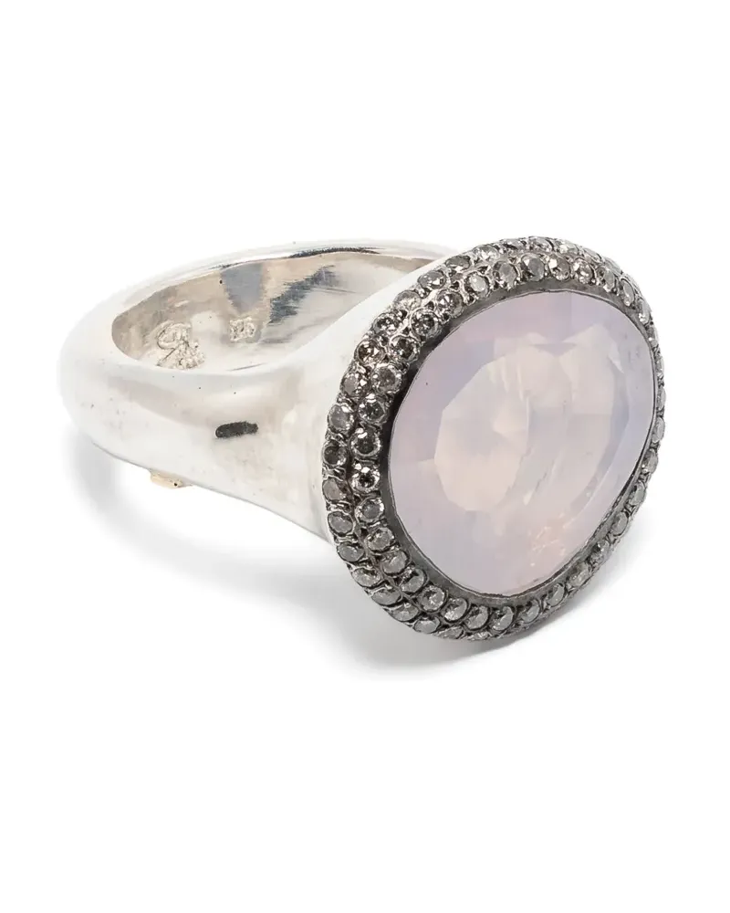 Rosa Maria Ring aus Sterlingsilber mit Quarz Silber