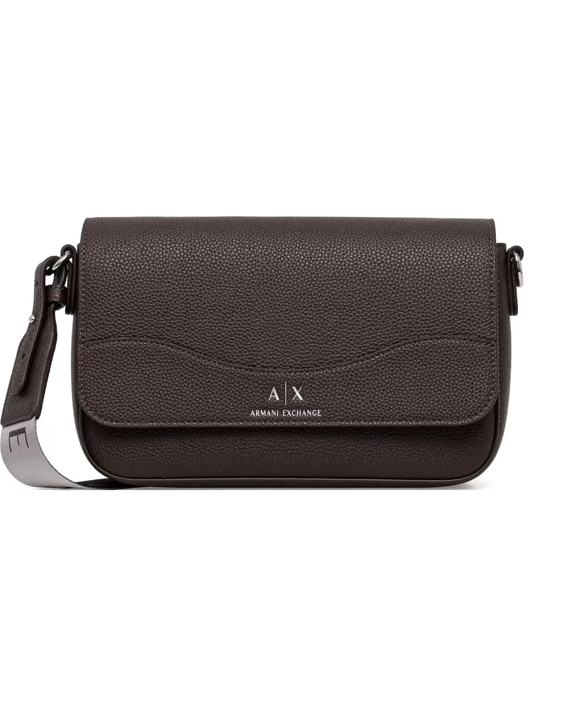 Armani Exchange Strukturierte Umhängetasche - Braun Braun