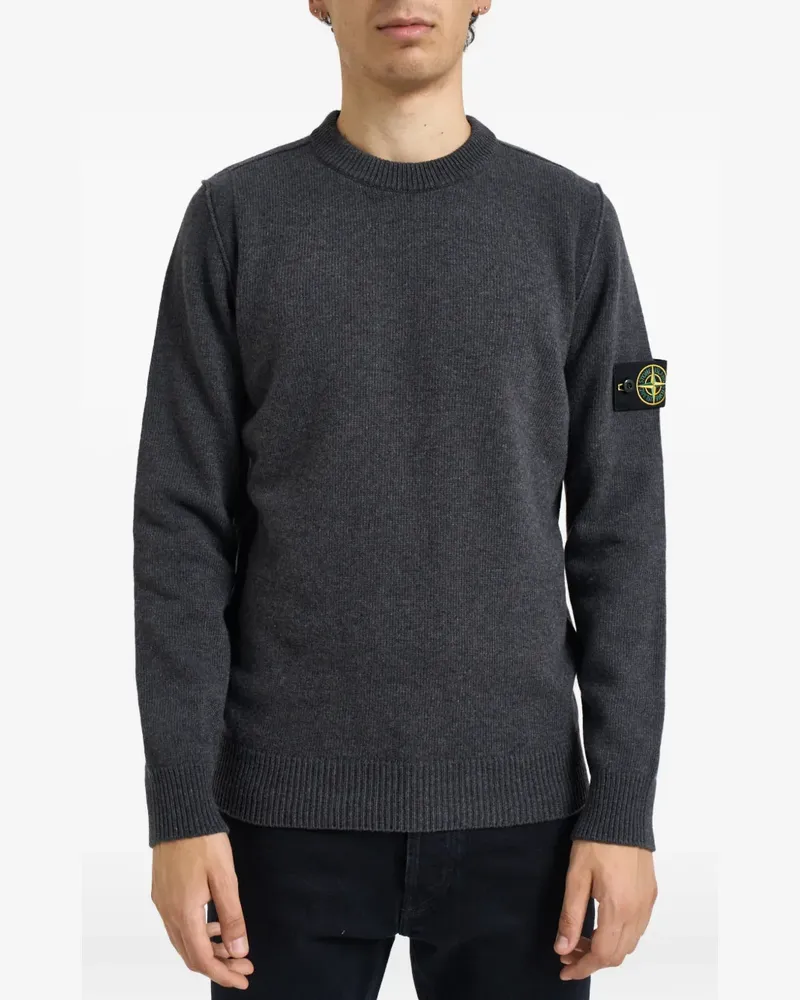 Stone Island logo-patch sweater - Grau Grau