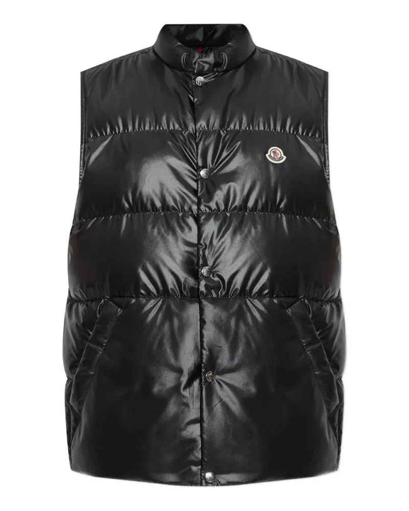 Moncler logo-patch padded gilet - Schwarz Schwarz