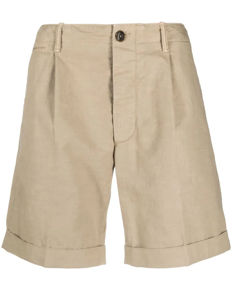 Fay Chino-Shorts mit Logo-Patch Nude