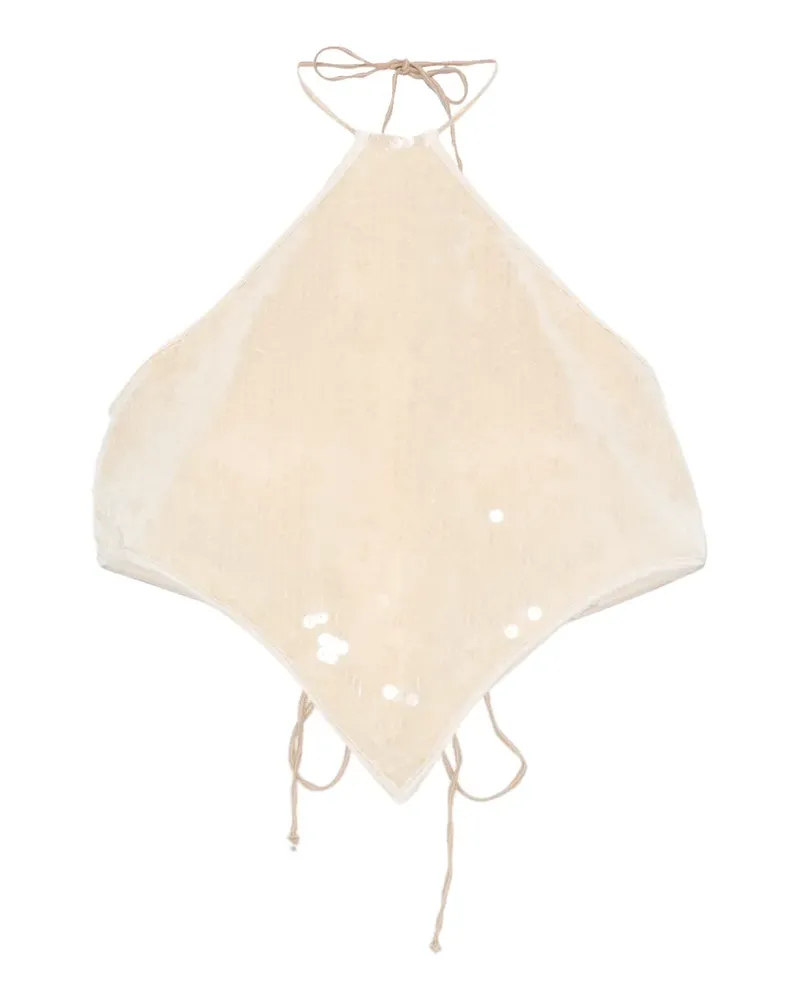 Oséree Oberteil mit Pailletten - Nude Nude