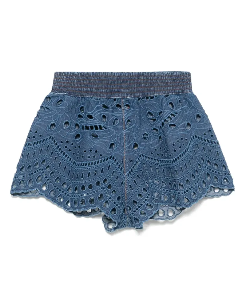 Ermanno Scervino Bestickte Jeans-Shorts - Blau Blau