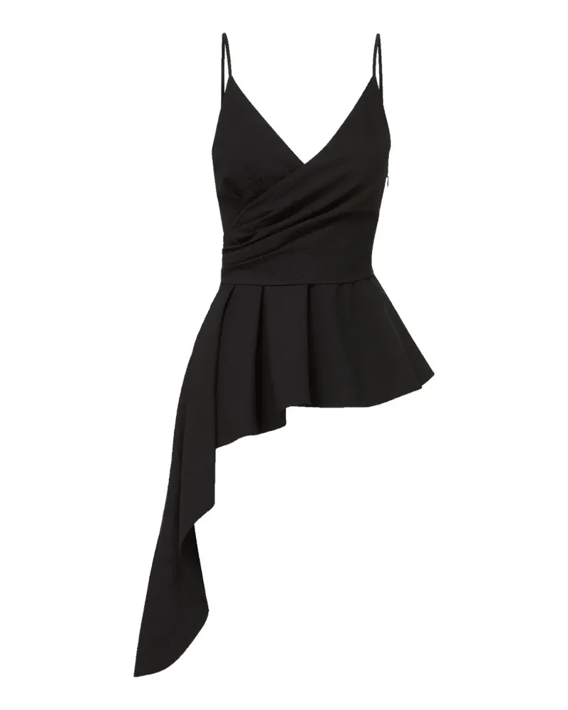 Veronica Beard Asymmetrische Solange Bluse - Schwarz Schwarz