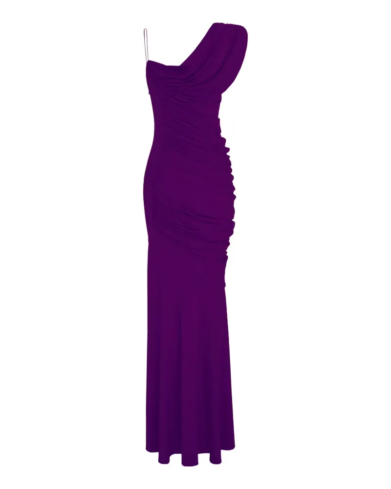 V:PM ATELIER Sade draped ruched maxi dress - Violett Violett