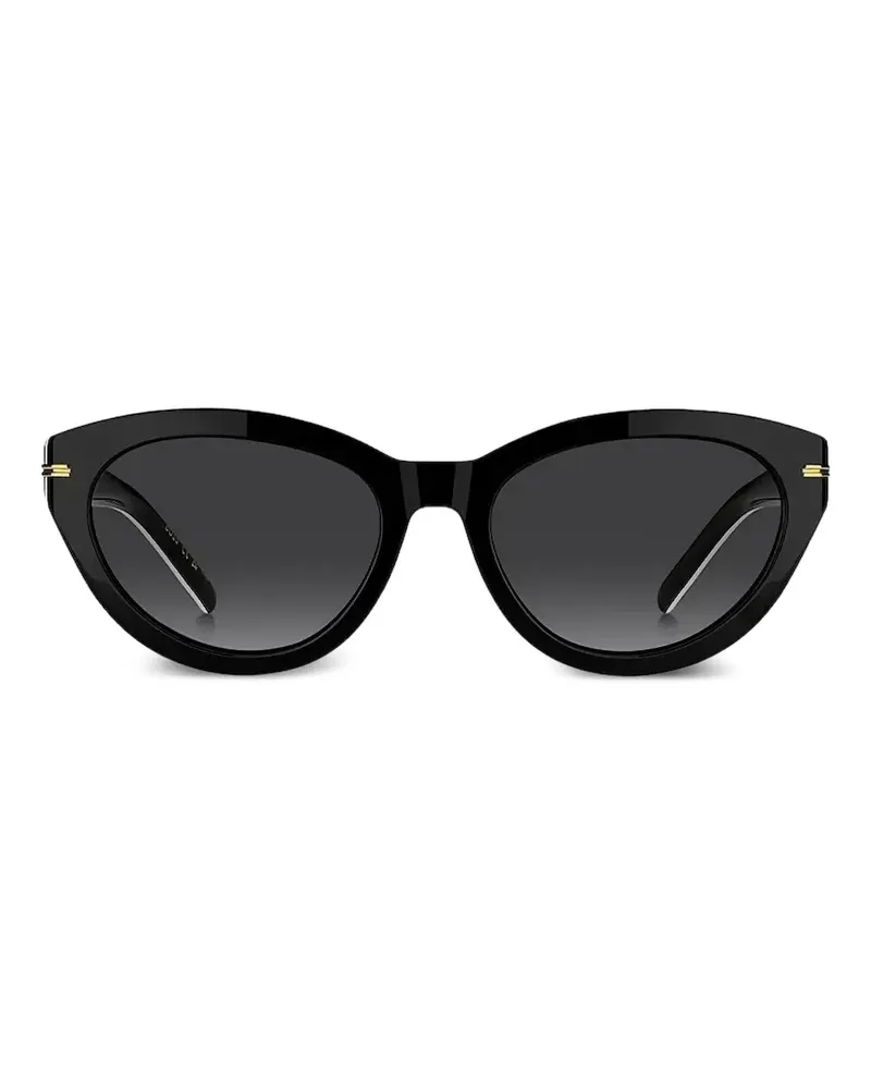 HUGO BOSS Sonnenbrille mit Cat-Eye-Gestell - Schwarz Schwarz
