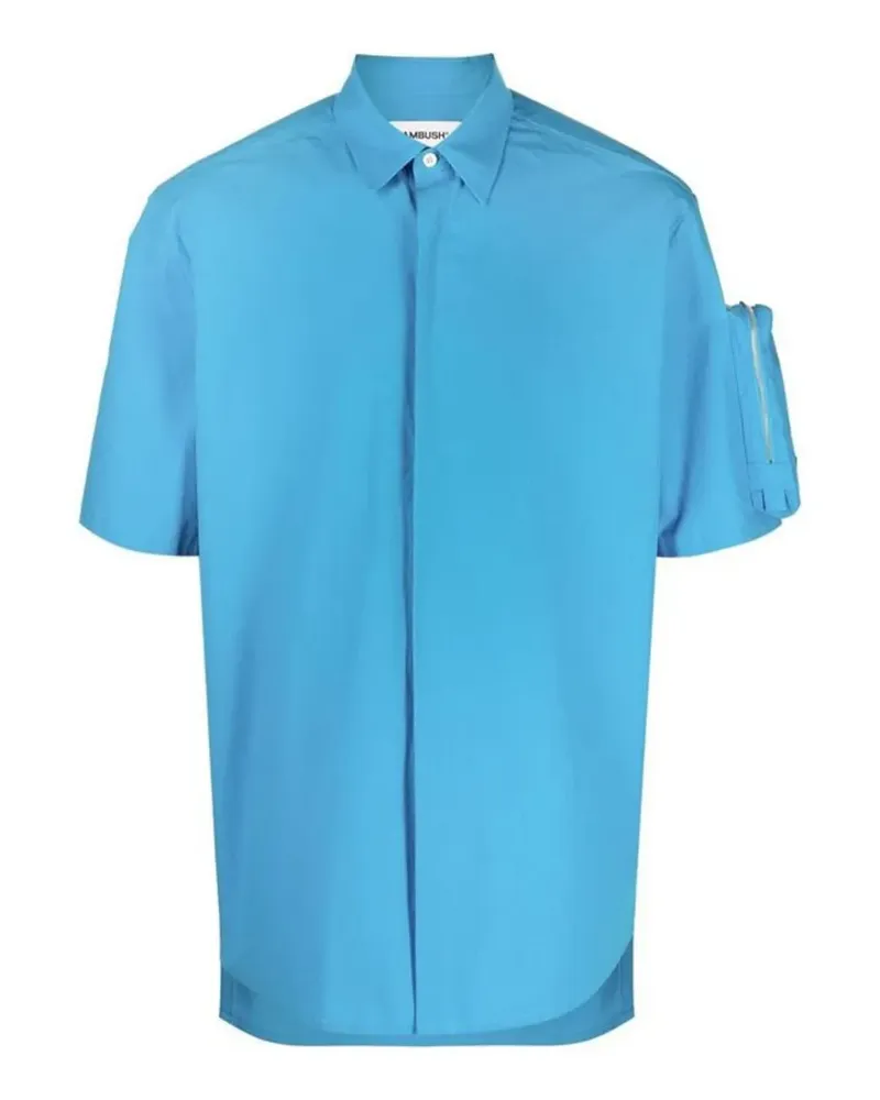 AMBUSH Hemd mit Logo-Patch - Blau Blau