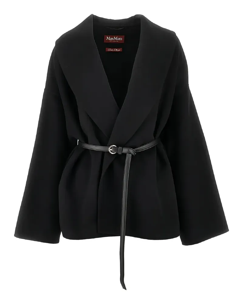 Max Mara Mantel mit Schalkragen - Schwarz Schwarz