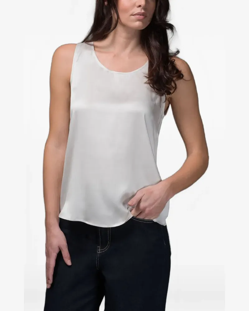 MOORER Clarion-Skr wide-shoulder tank top - Weiß Weiß