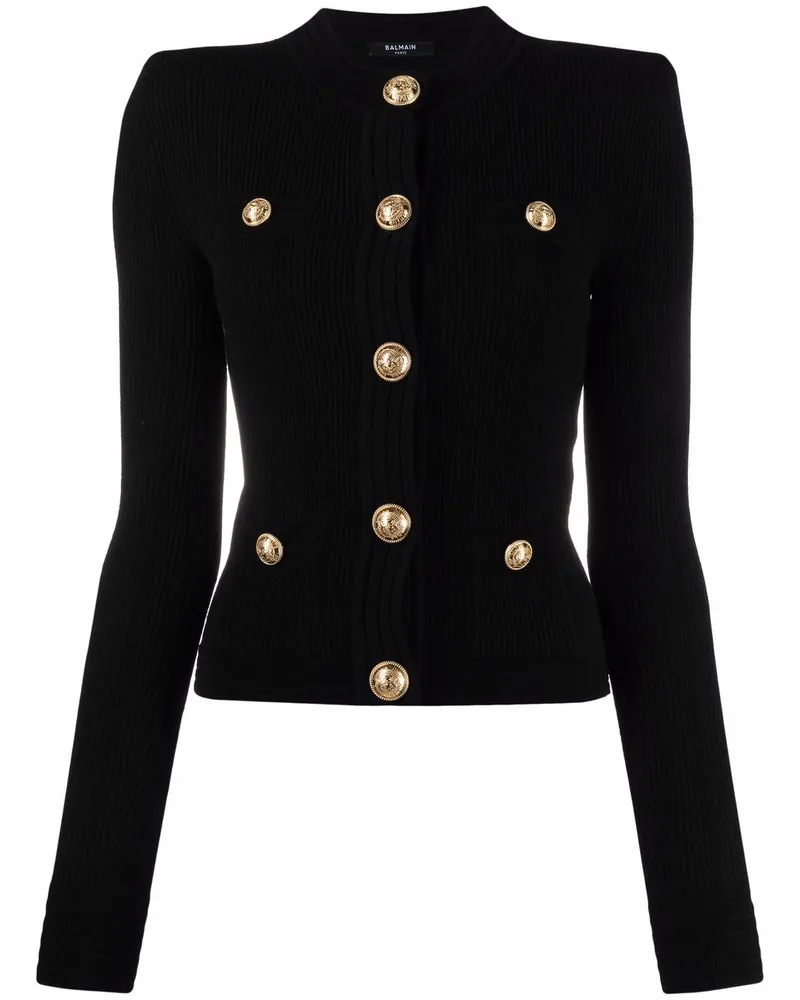 Balmain Verzierte Jacke - Schwarz Schwarz
