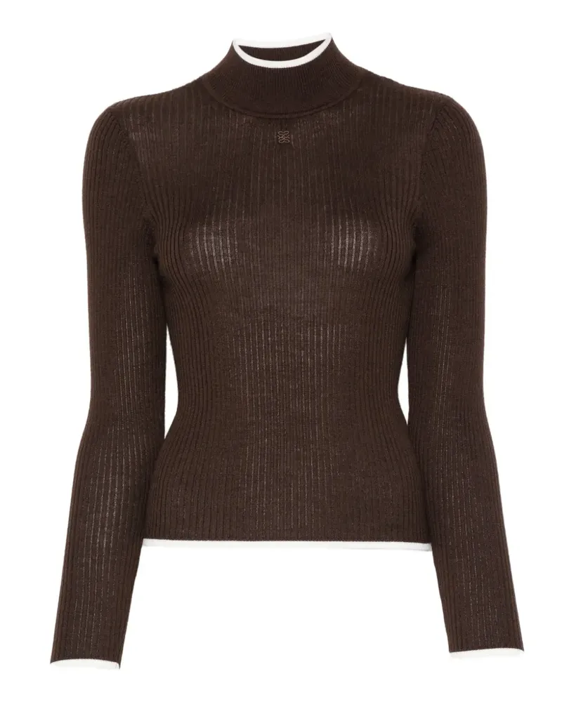 Sandro Gerippter Pullover - Braun Braun