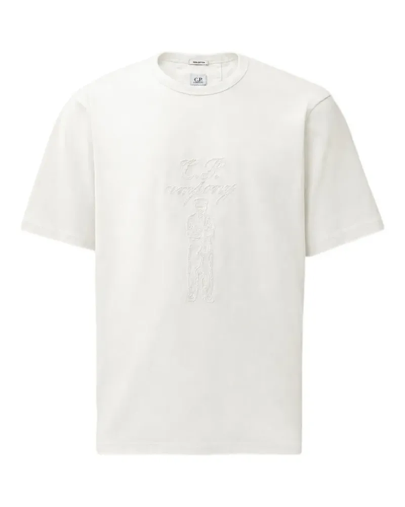C.P. Company Kurzärmeliges 30/2 British Sailor T-Shirt aus mercerisiertem Jersey - Weiß Weiß