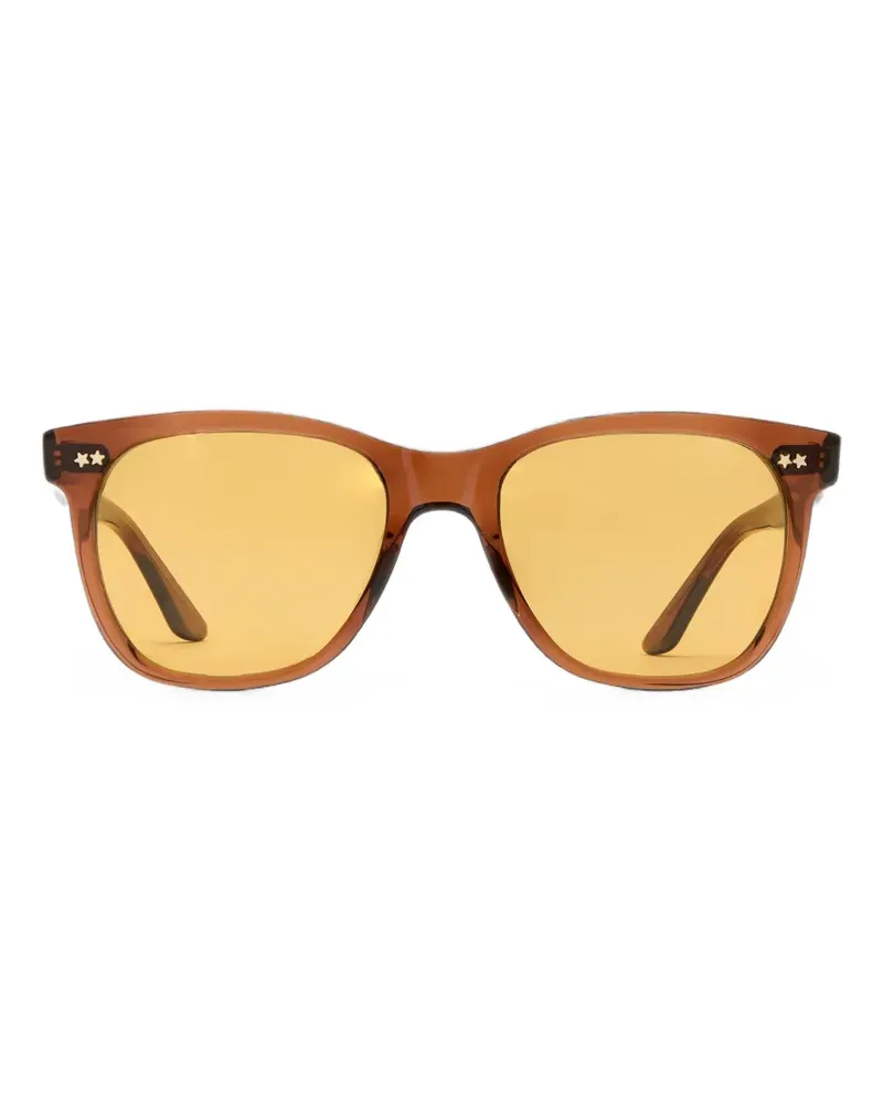 Fortela JFK Sonnenbrille mit eckigem Gestell - Rot Rot