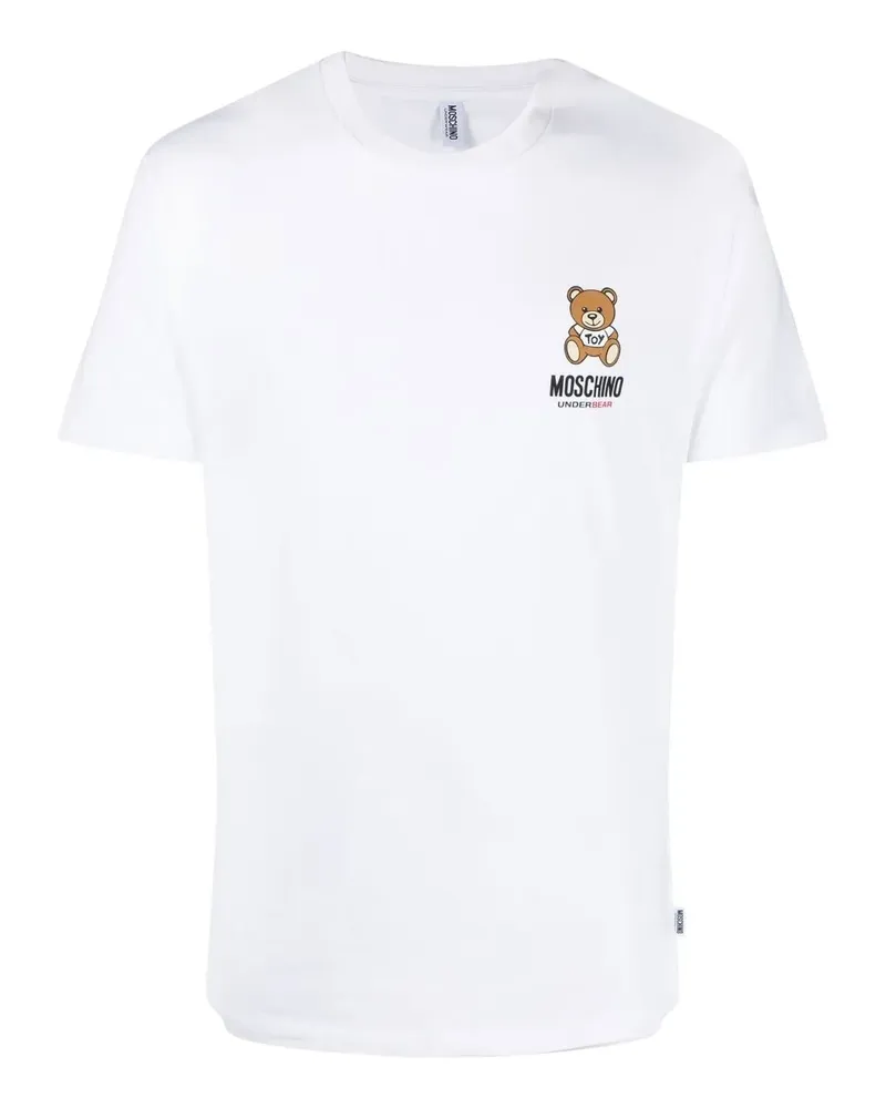 Moschino T-Shirt mit Logo-Print - Weiß Weiß