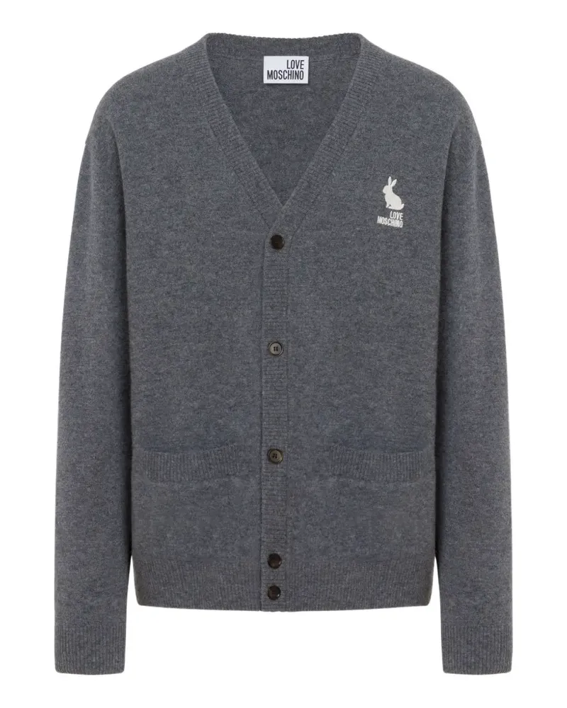 Moschino rabbit-motif wool cardigan - Grau Grau