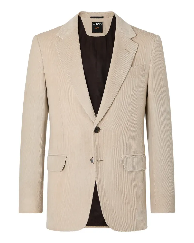 Ermenegildo Zegna Royal Cord-Jacke in Helltaupe - Nude Nude