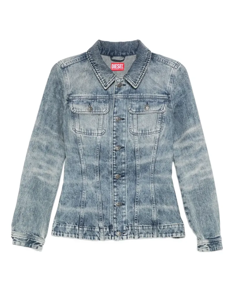 Diesel Jeansjacke mit Knopfverschluss - Blau Blau