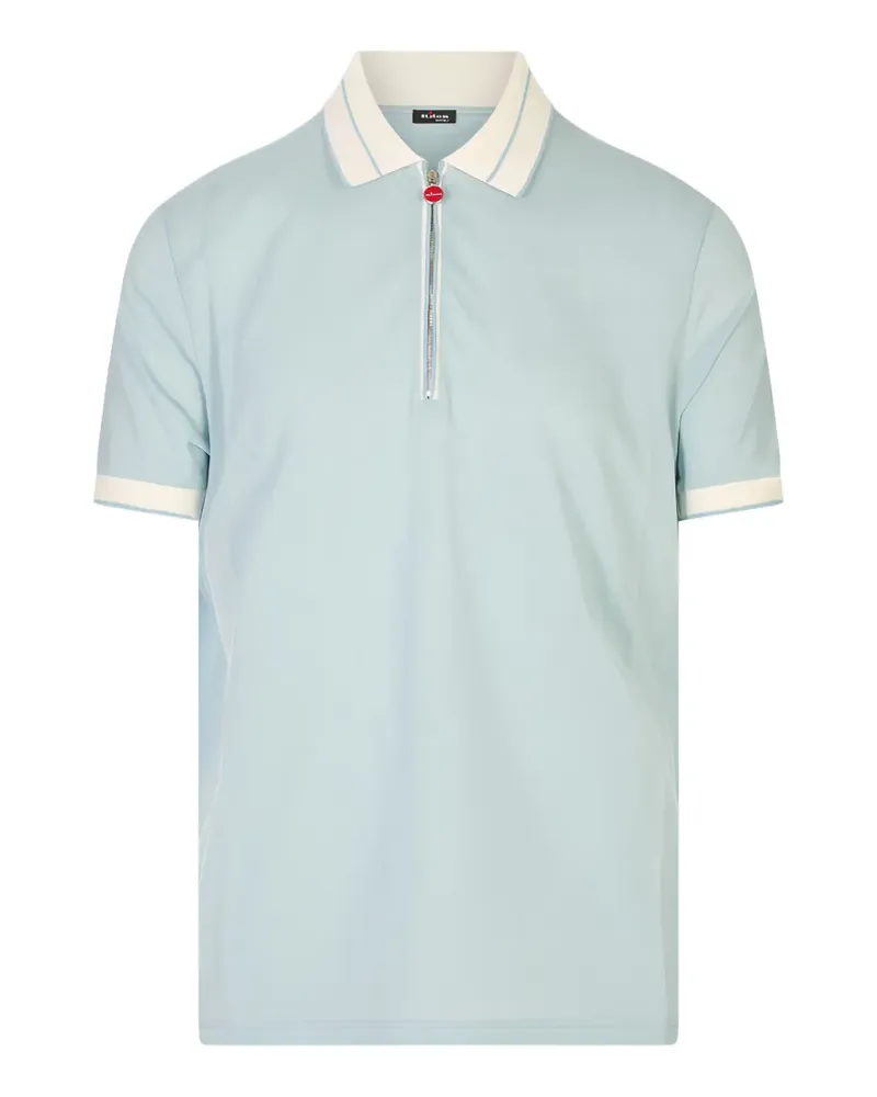 Kiton zip-fastening polo shirt - Blau Blau