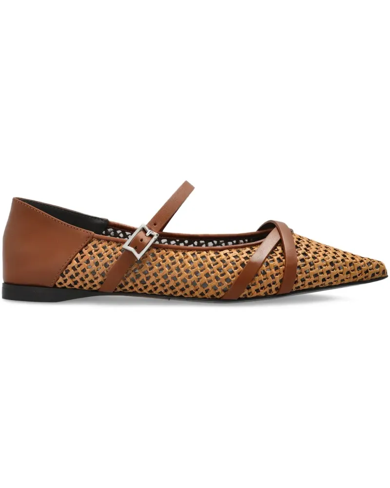 Max Mara Gewebte Ballerinas - Braun Braun