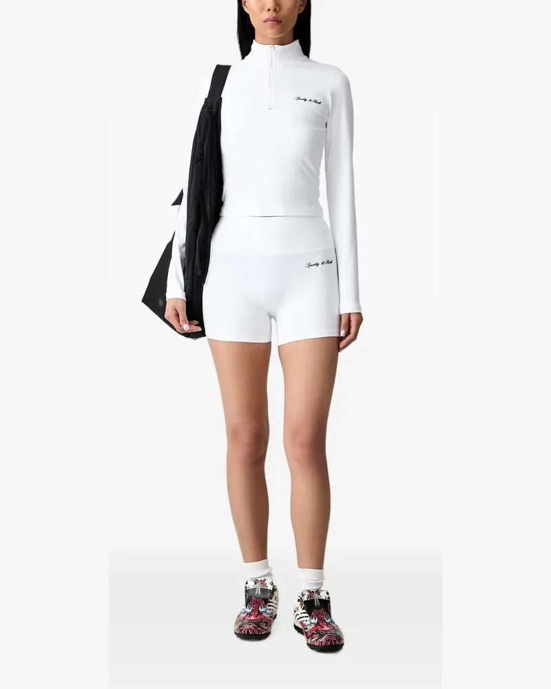 SPORTY & RICH Sweatshirt mit Reißverschluss - Weiß Weiß