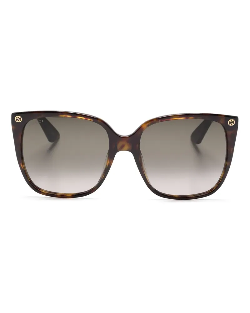 Gucci Sonnenbrille mit GG - Braun Braun