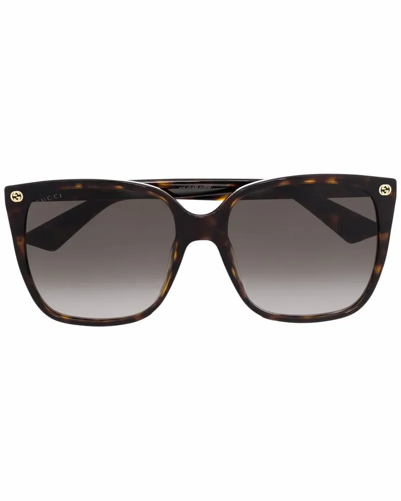Gucci Sonnenbrille mit GG - Braun Braun