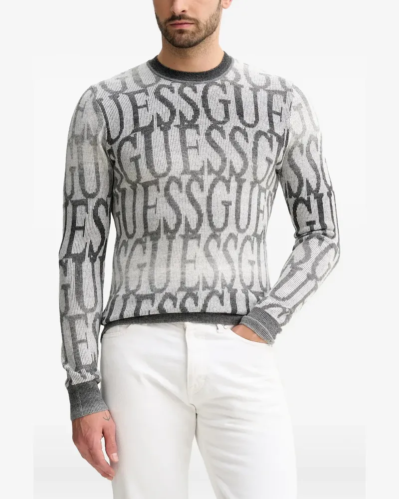 Guess logo crew-neck sweater - Weiß Weiß
