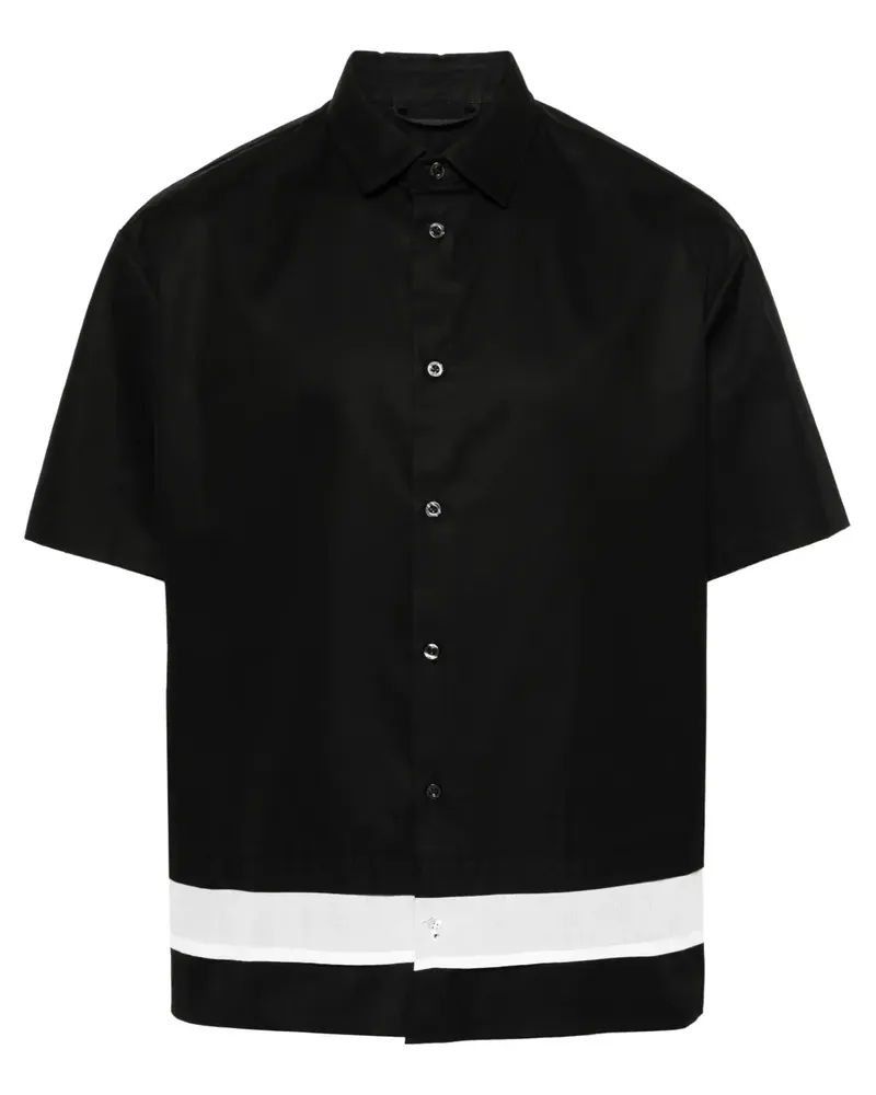 Neil Barrett Hemd im Layering-Look - Schwarz Schwarz