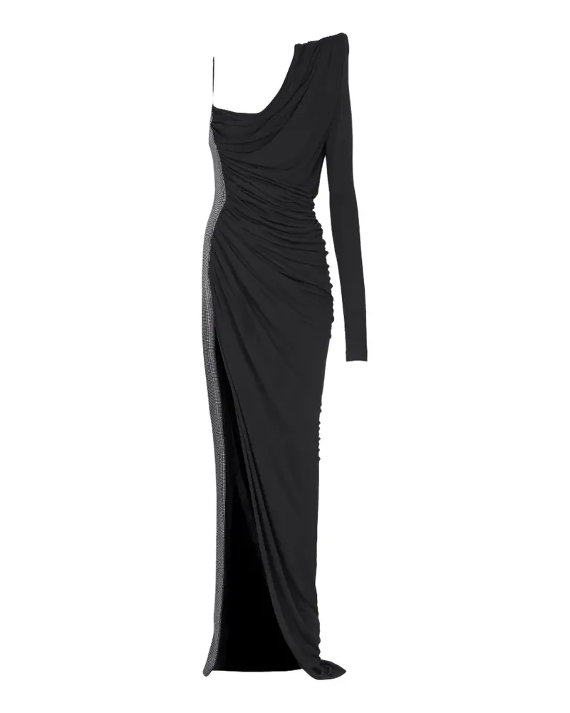 Balmain Pagoda One-Shoulder-Kleid - Schwarz Schwarz