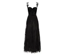Foxglove Guipure-Kleid - Schwarz