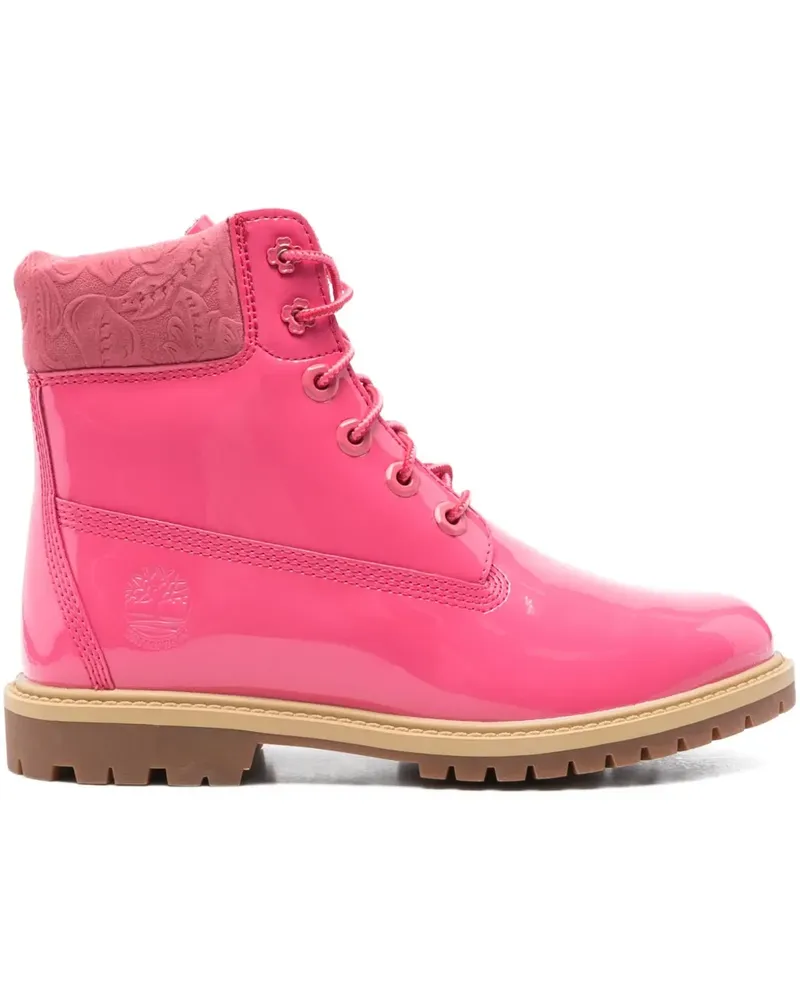 Timberland Schnürstiefel aus Lackleder - Rosa Rosa