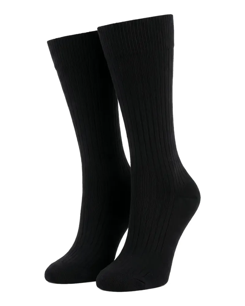 Valentino Garavani ribbed-knit socks - Schwarz Schwarz