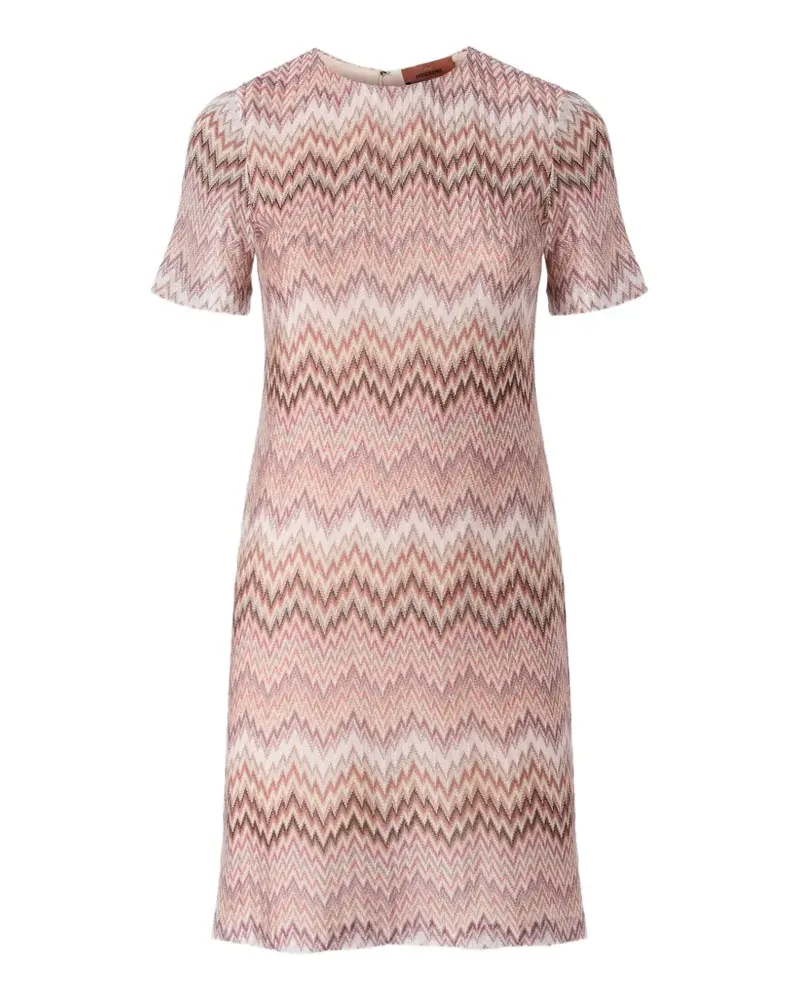 Missoni short-sleeve viscose mini dress - Rosa Rosa