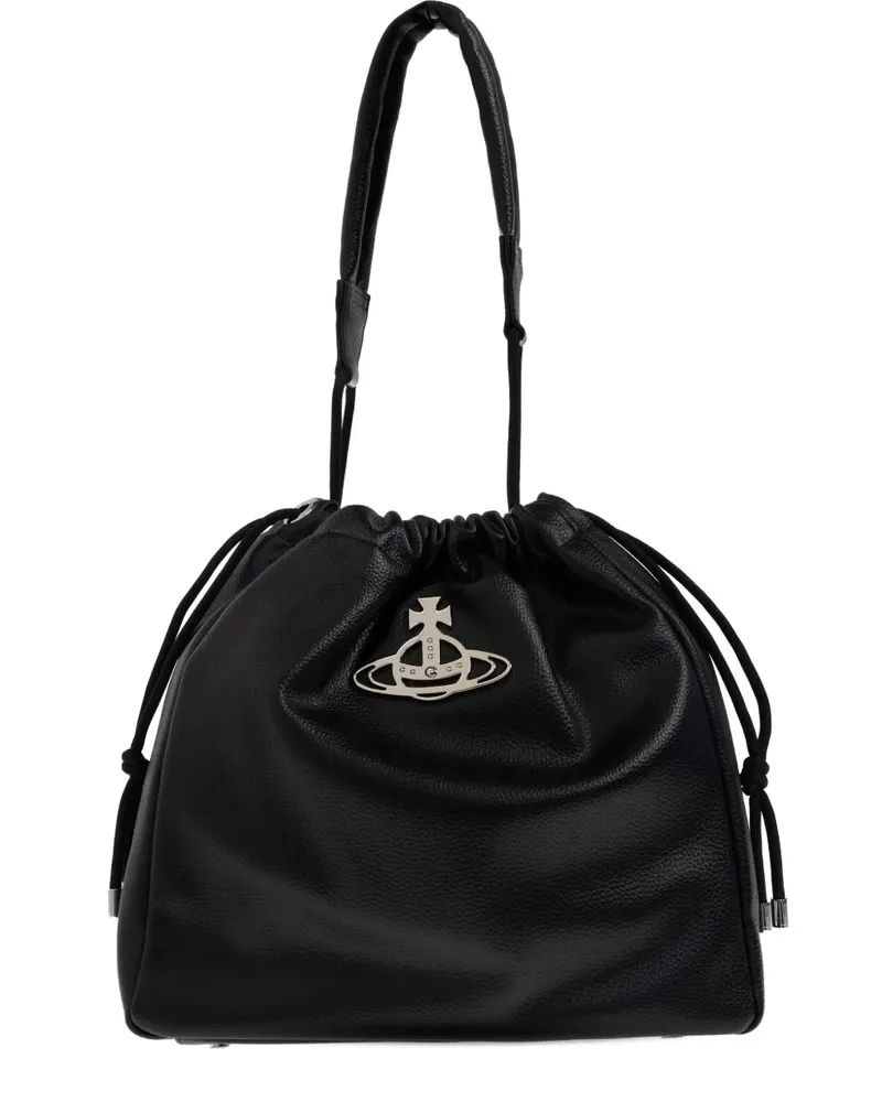 Vivienne Westwood Tote Bag mit Orb-Verzierung - Schwarz Schwarz