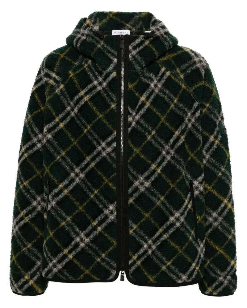 Burberry Karierte Jacke - Grün Grün