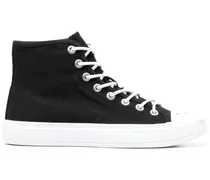 Sneakers mit Kontrastkappe - Schwarz