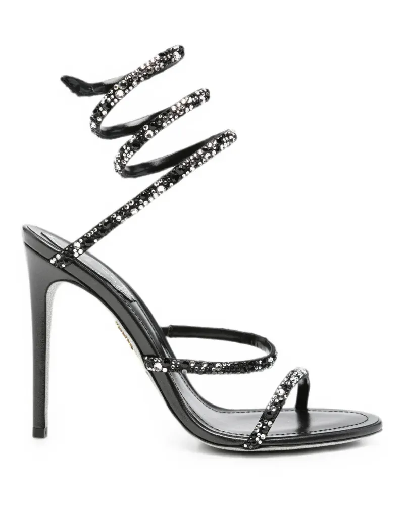 René Caovilla Cleo Sandalen mit Kristallen - Schwarz Schwarz