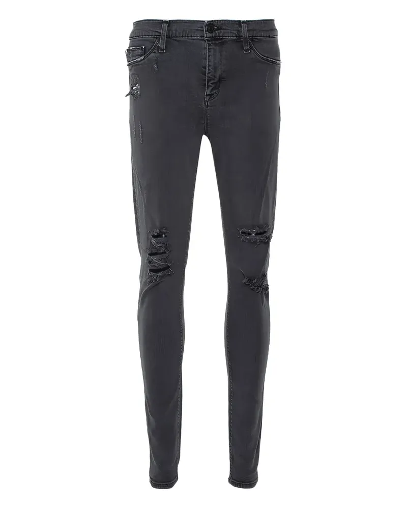 Hudson Gerade Jeans im Distressed-Look - Grau Grau