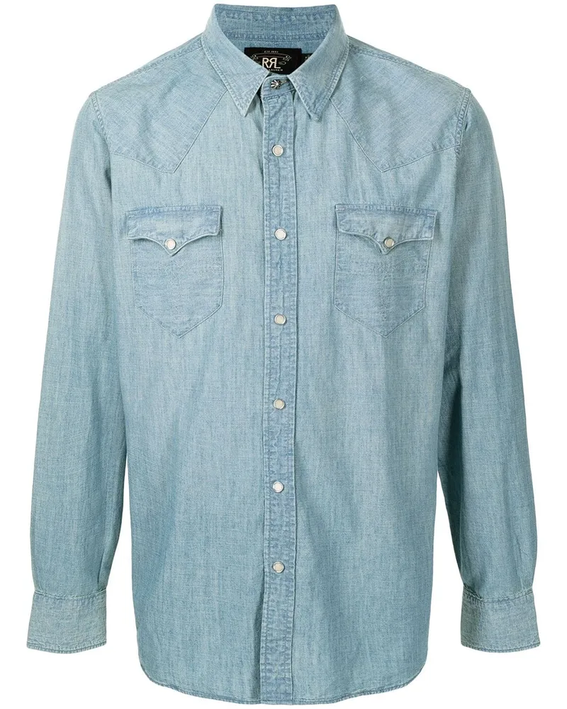 Ralph Lauren Jeanshemd mit klassischem Kragen - Blau Blau