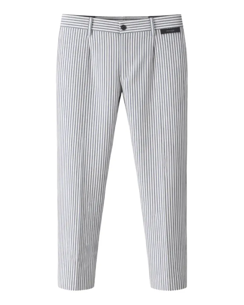 MICHAEL COAL vertical-stripe pleated trousers - Weiß Weiß