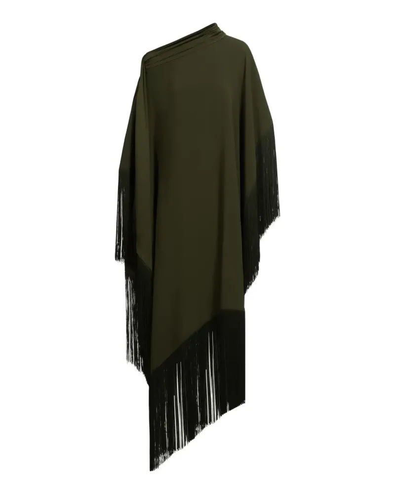 Taller Marmo Maar Midikleid mit Fransen - Grün Grün