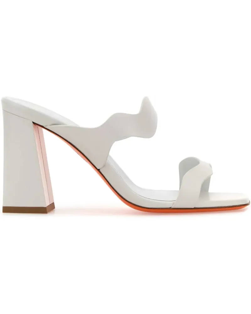 Santoni Adriatica Mules 85mm - Weiß Weiß