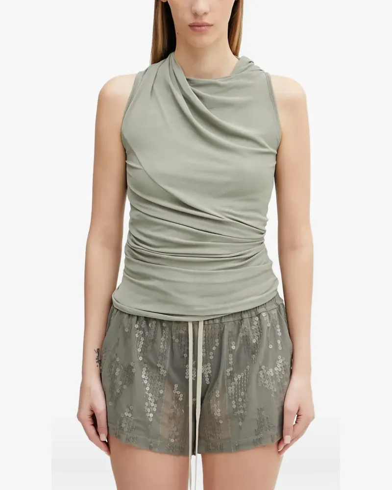 Rick Owens Lilies Luna draped sleeveless top - Grün Grün