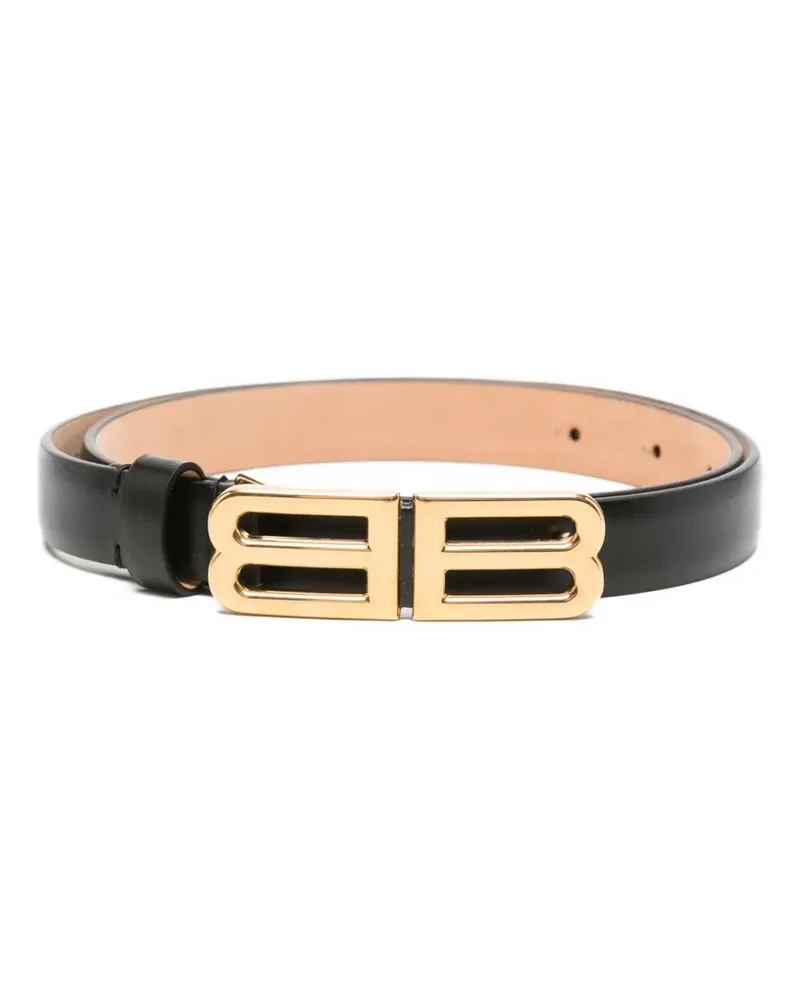 Balenciaga BB logo leather belt - Schwarz Schwarz