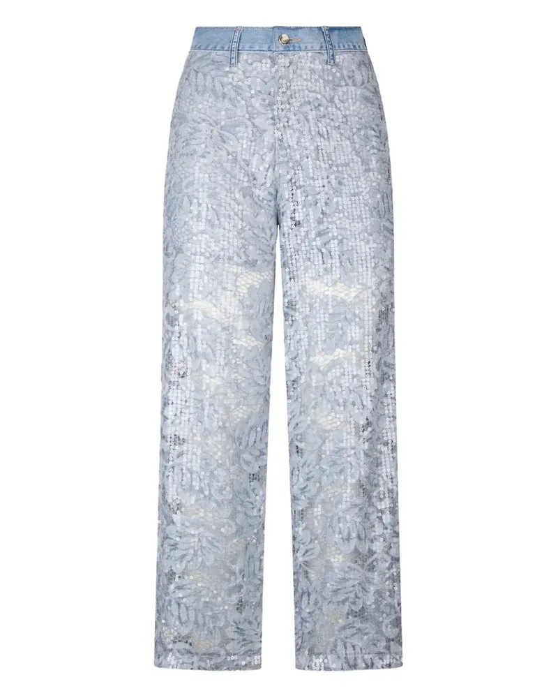 Liu Jo Jeans mit Blumenspitze - Blau Blau