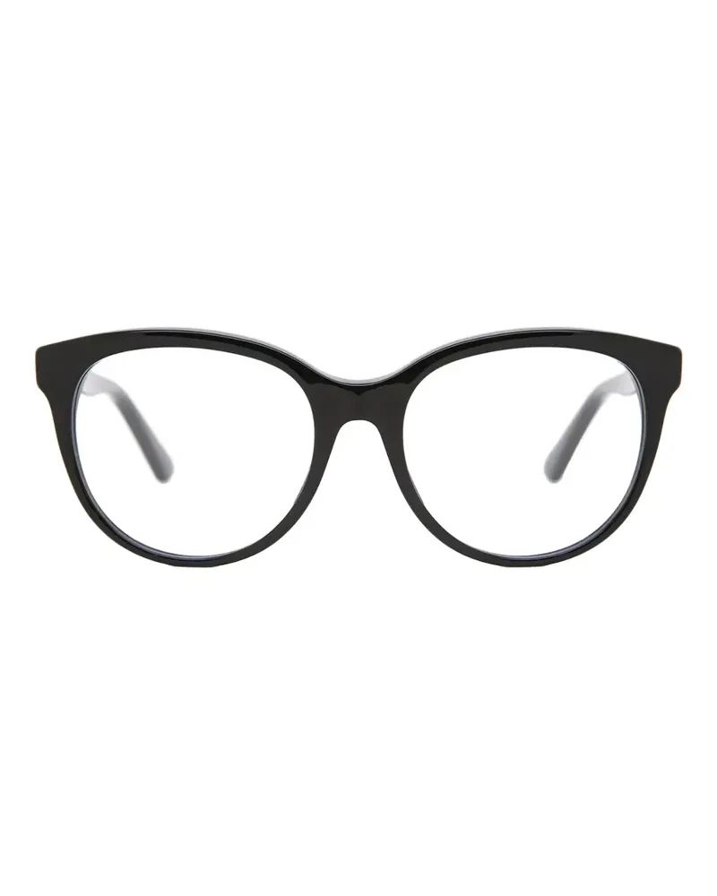 Gucci Runde Sonnenbrille mit GG-Logo - Schwarz Schwarz