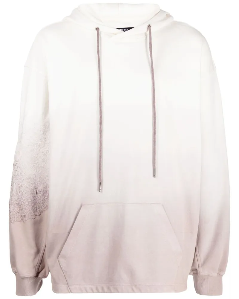SONGZIO Hoodie mit Farbverlauf-Effekt - Weiß Weiß