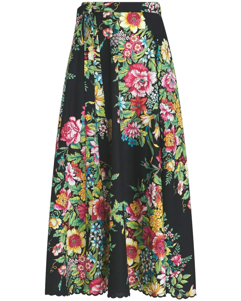 Etro Midirock aus Spitze - Schwarz Schwarz
