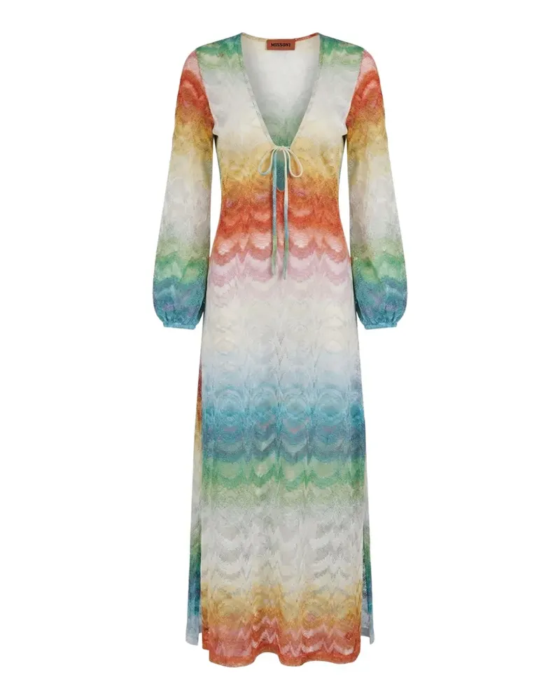Missoni zigzag-knit maxi dress - Blau Blau