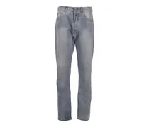 Ausgeblichene Straight-Leg-Jeans - Blau